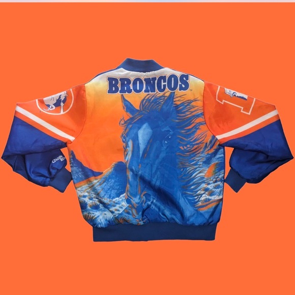 Vintage Denver Broncos Chalk Line Fanimation Jacket SZ M